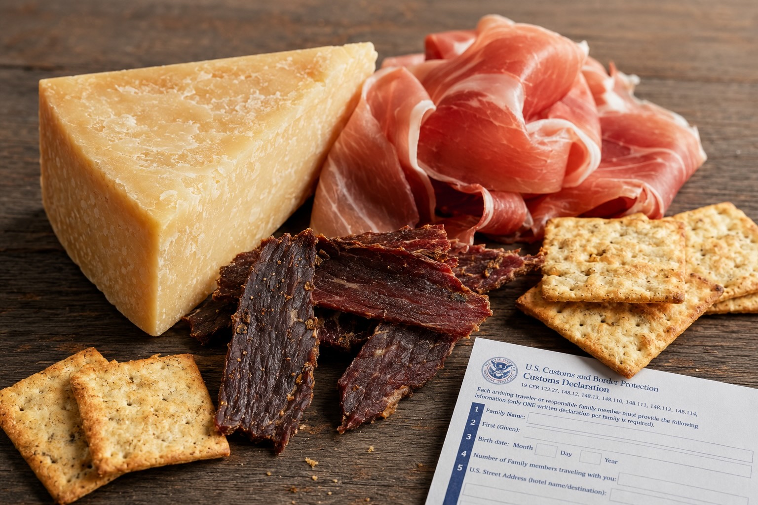 what meat and cheese can you bring into the US customs declaration