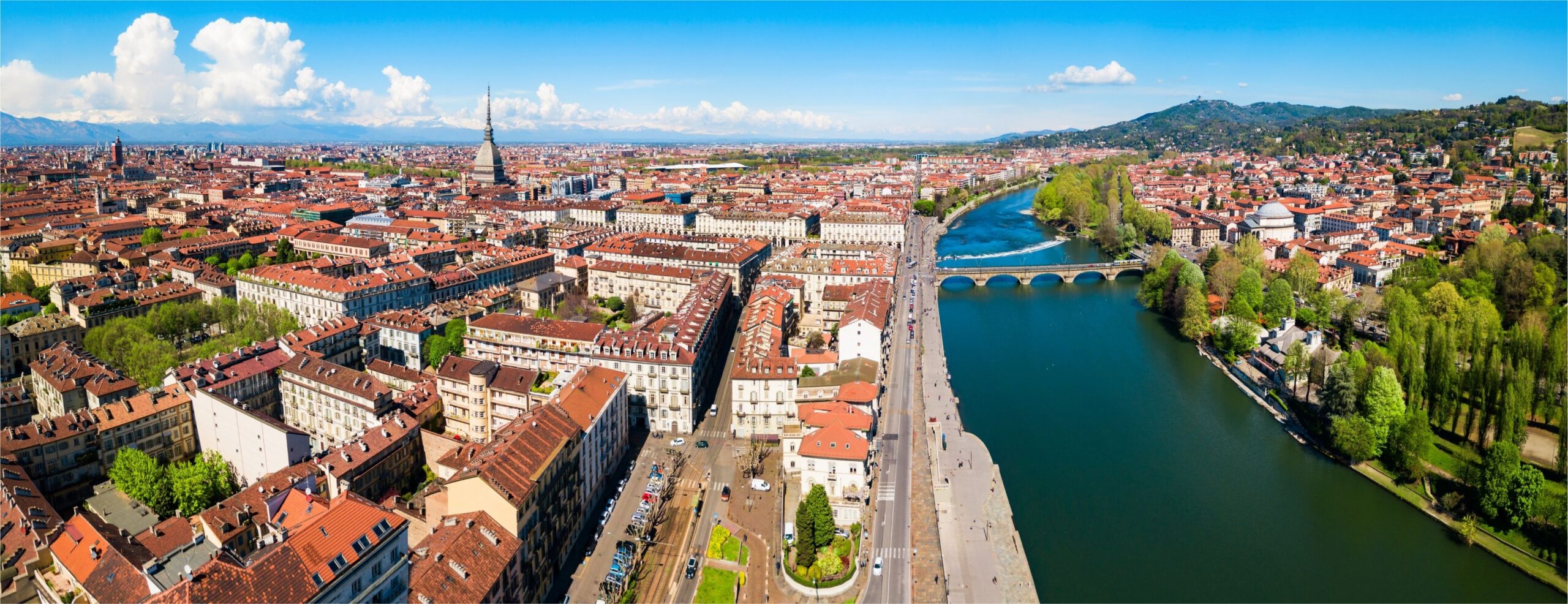 Aerial view of Turin